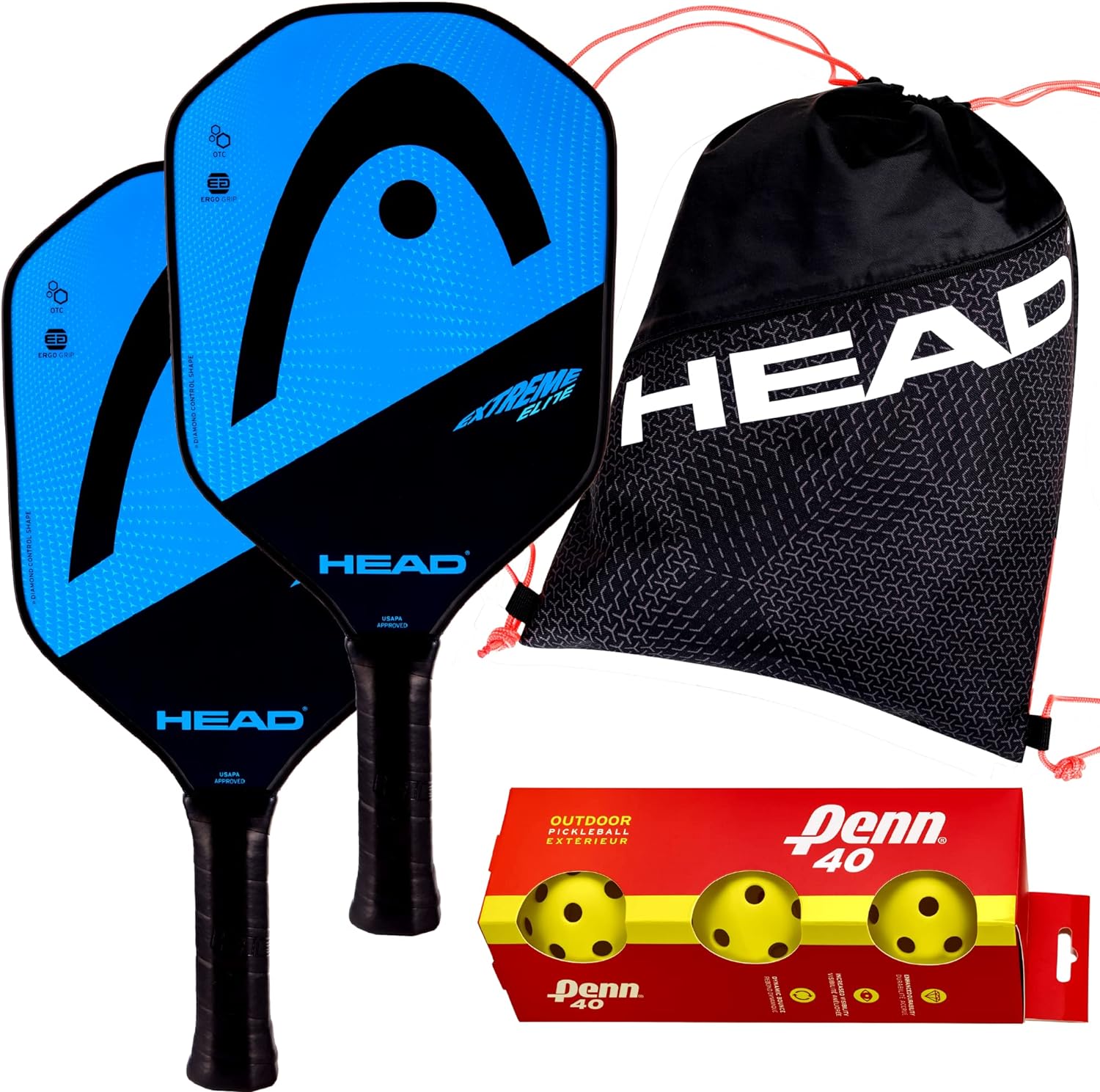 Pickleball Equipment for Pickle Ball Players Balls Backpack Paddles Grips Nets Accessories