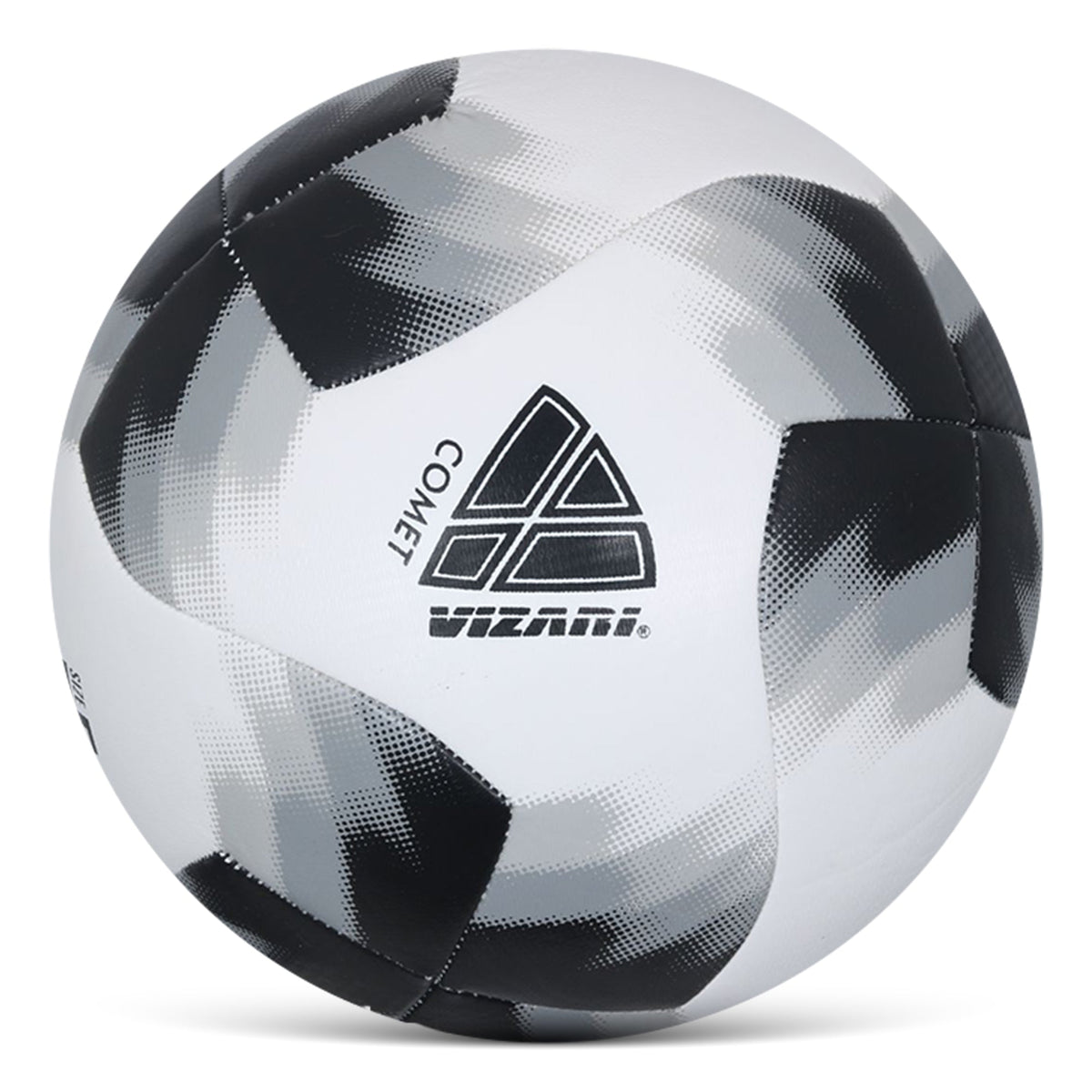 Vizari Comet Soccer Ball – Black, Machine-Sewn 8-Panel Training Ball