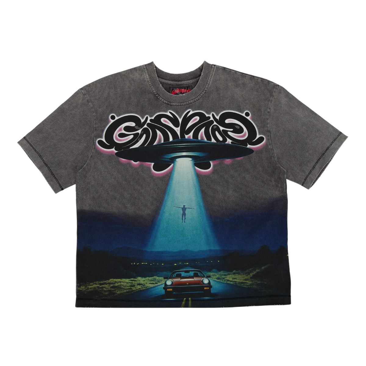 Godspeed O.B.E Abduction T-Shirt Grey Wash