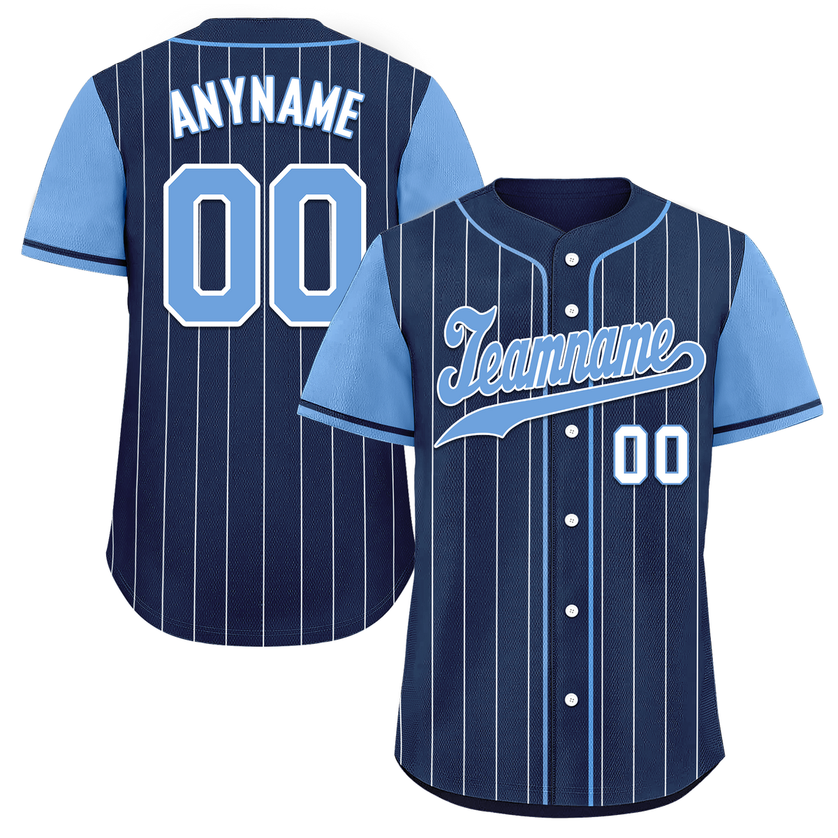 Custom Blue Stripe Fashion Personalized Authentic Baseball Jersey BSBJ01-D017230
