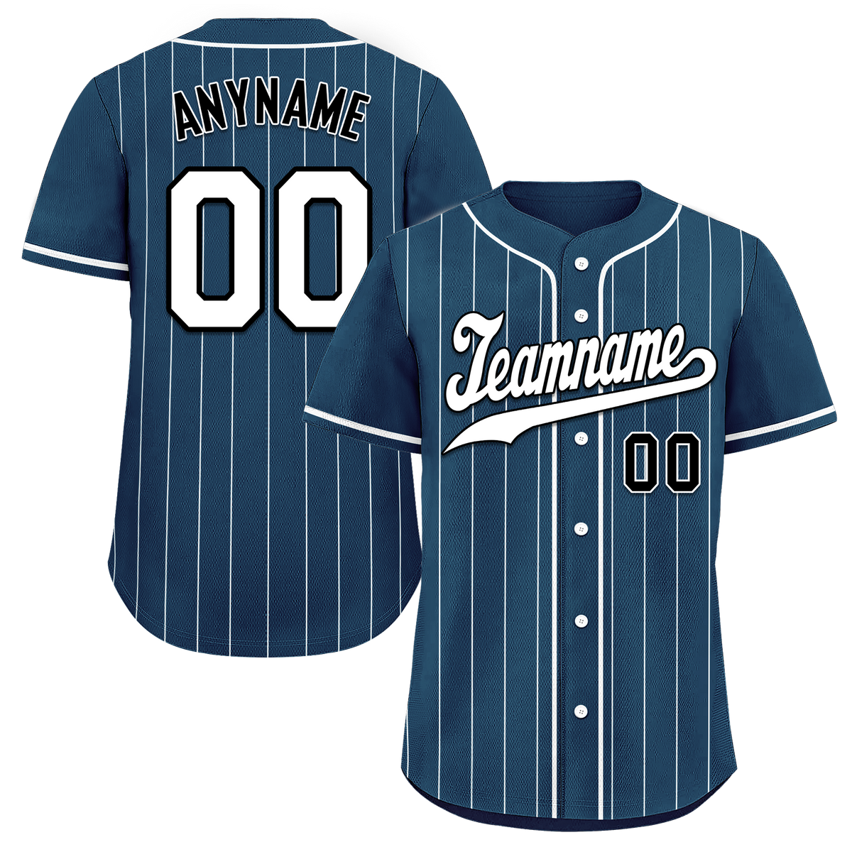 Custom Blue Stripe Fashion Personalized Authentic Baseball Jersey BSBJ01-D017258