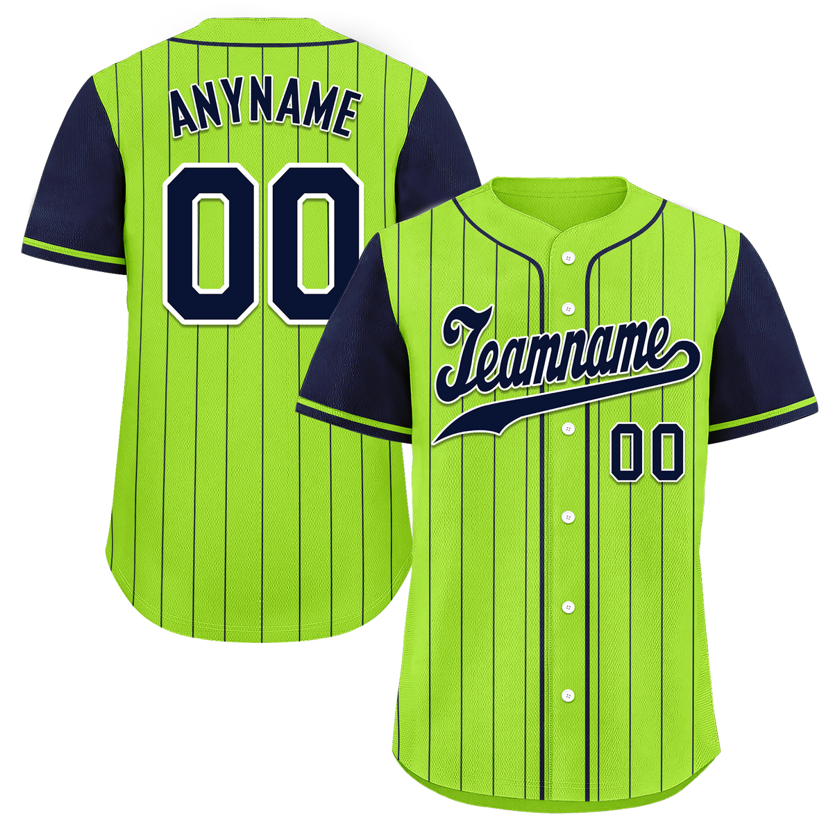 Custom Green Blue Stripe Fashion Personalized Authentic Baseball Jersey BSBJ01-D017232