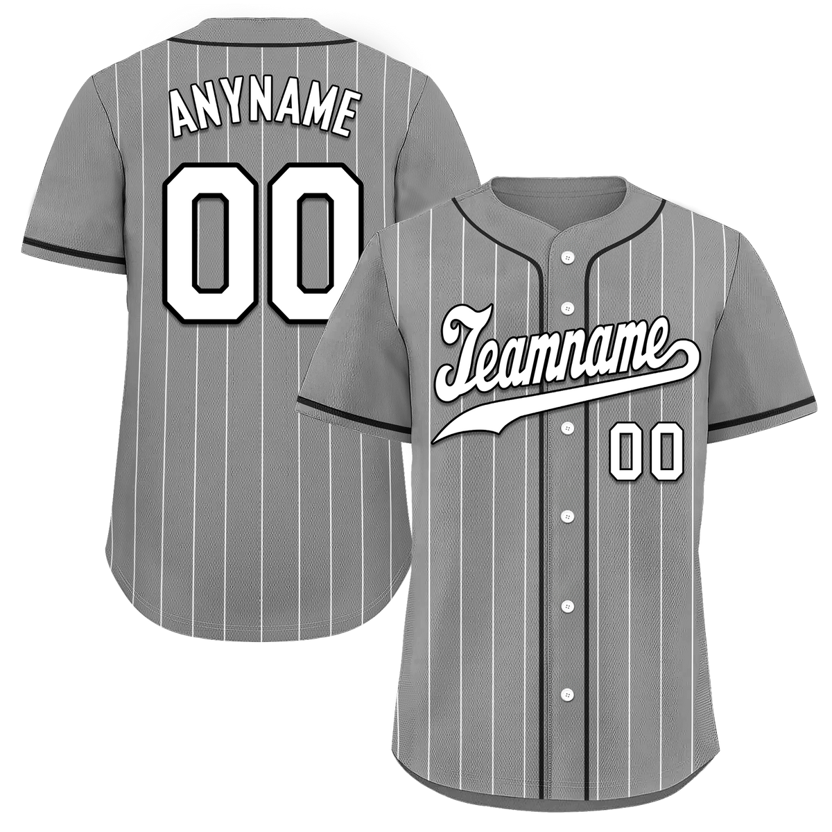 Custom Gray Stripe Fashion Personalized Authentic Baseball Jersey BSBJ01-D017244