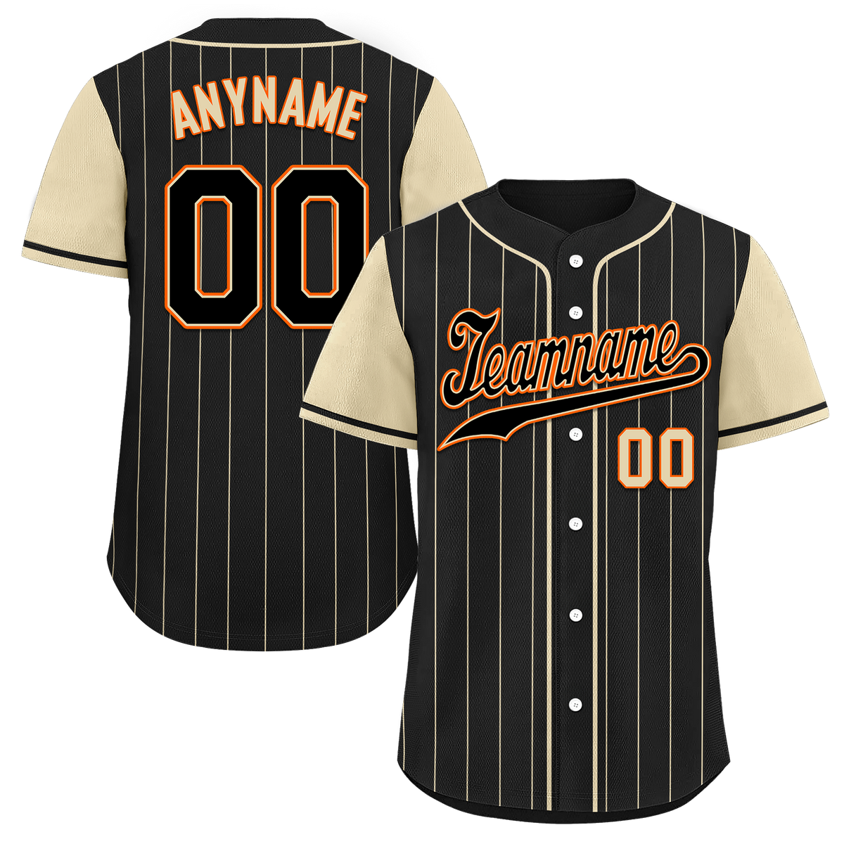 Custom Black Yellow Stripe Fashion Personalized Authentic Baseball Jersey BSBJ01-D017237