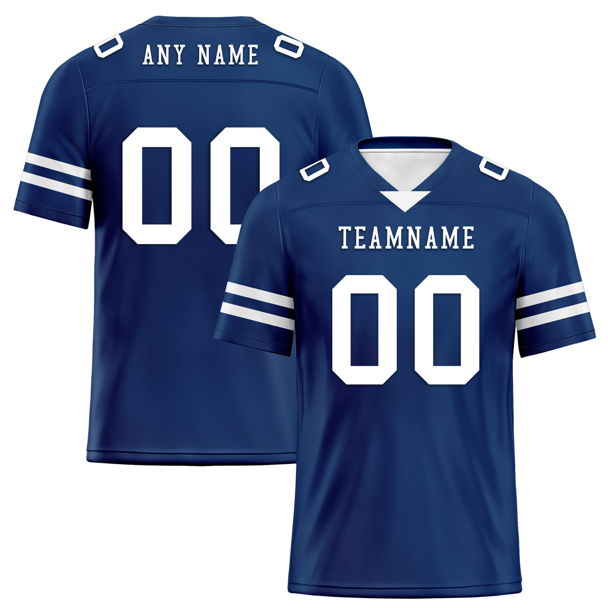 Custom Blue Classic Style Personalized Authentic Football Jersey FBJ02-bd0a70bf