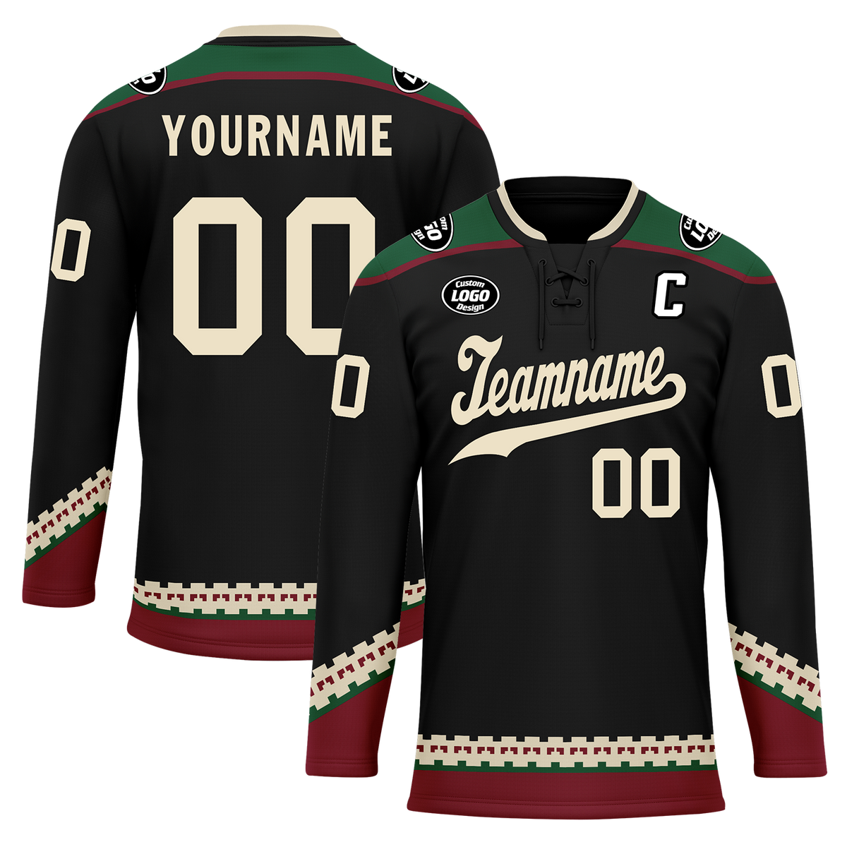 Custom Black Personalized Hockey Jersey HCKJ01-D0a70fc
