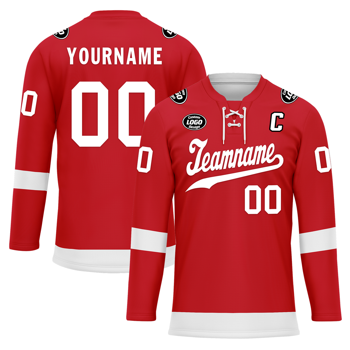 Custom Red White Personalized Hockey Jersey HCKJ01-D0a70ac