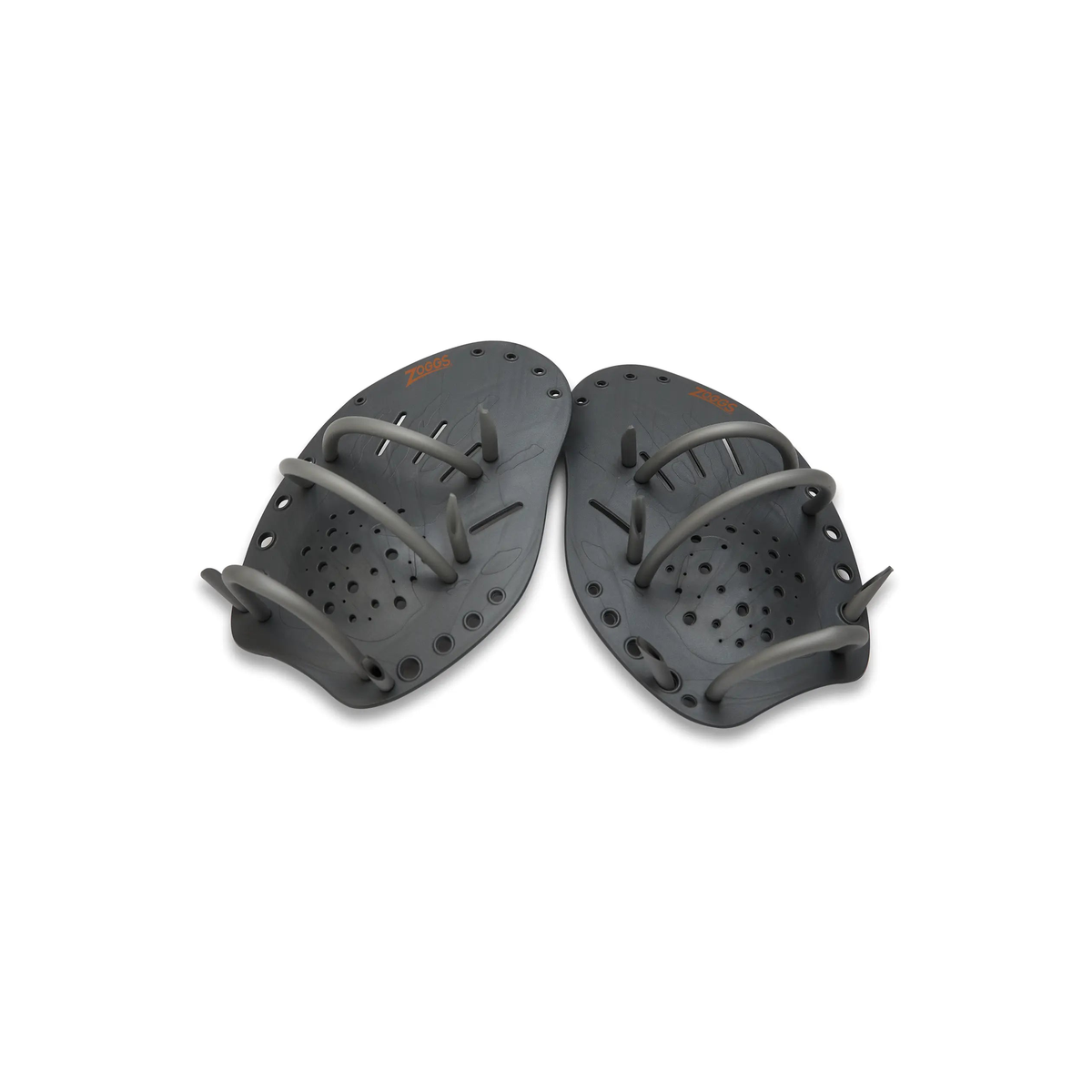 Zoggs Matrix Hand Paddles Swim Stroke Technique Training Strength Paddles in Black/Grey - front
