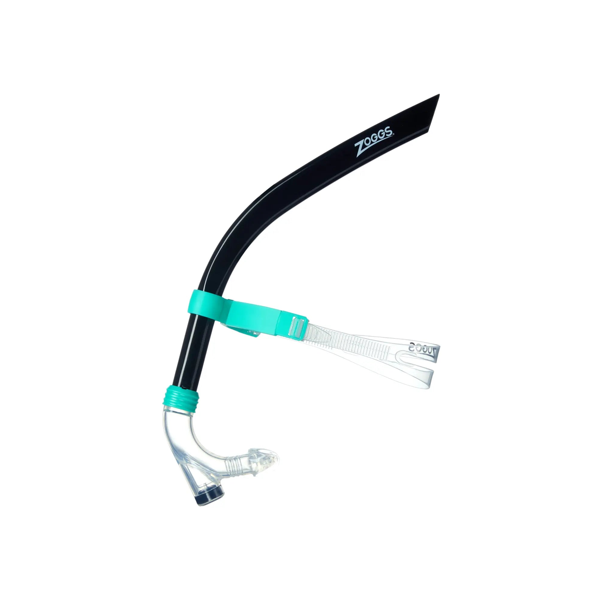 Zoggs Centre Line Snorkel Swim Training Aid with Nose Clip Split Strap - front