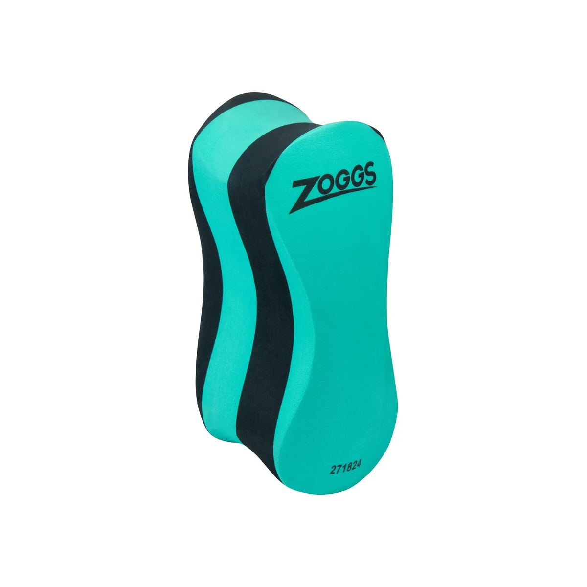 Zoggs Pull Buoy Swimming Training Aid Upper Body Strength Stroke Technique in Black/Turquoise - front