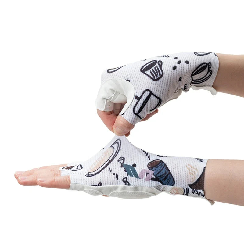 TVI ROCKBROS Women’s Half-Finger Fishing and Cycling Gloves