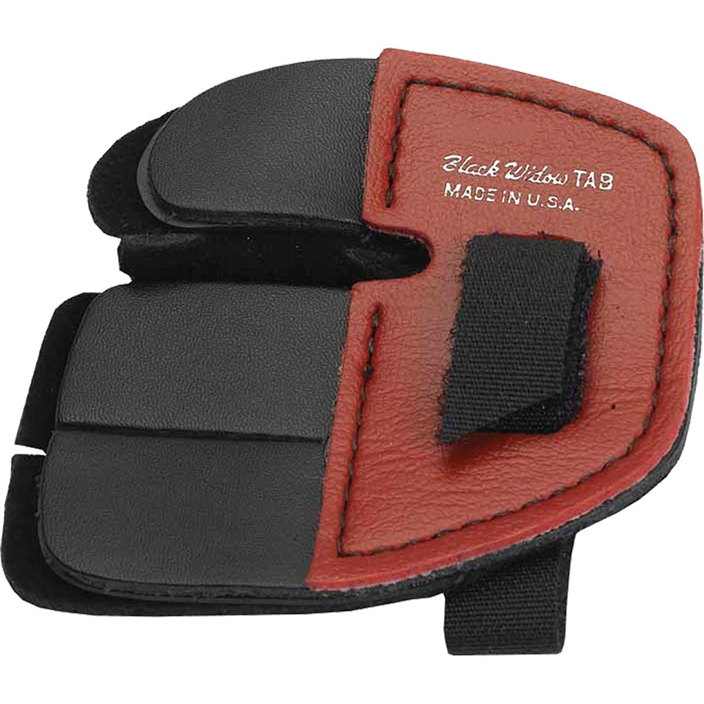 Black Widow Super Leather Shooting Tab in Split Finger X-Large RH - Front View