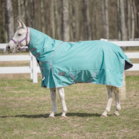 TuffRider 1200 D Comfy Winter Medium Weight Ripstop Turnout Blanket with Detachable Neck- 200 GSM