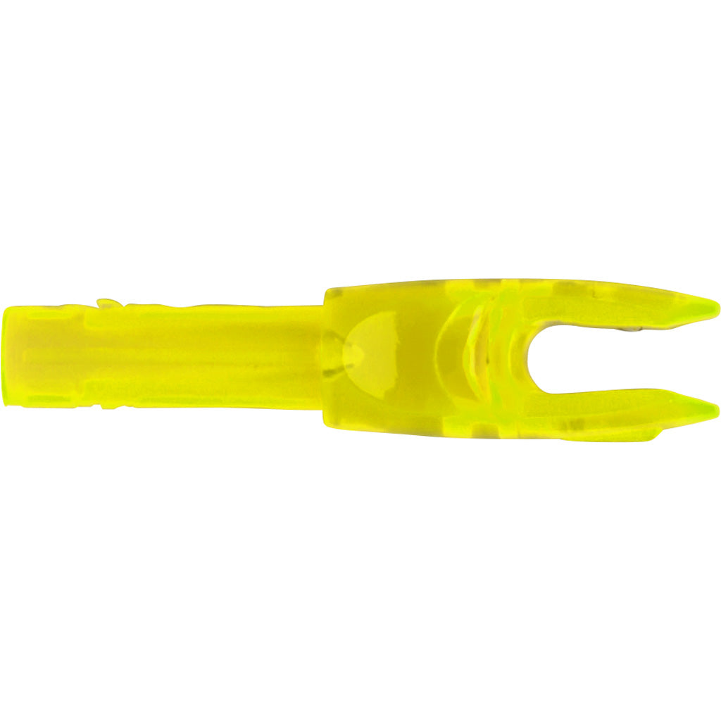 Easton 4mm G Nocks in Yellow Large Groove 12 pk. - Front View