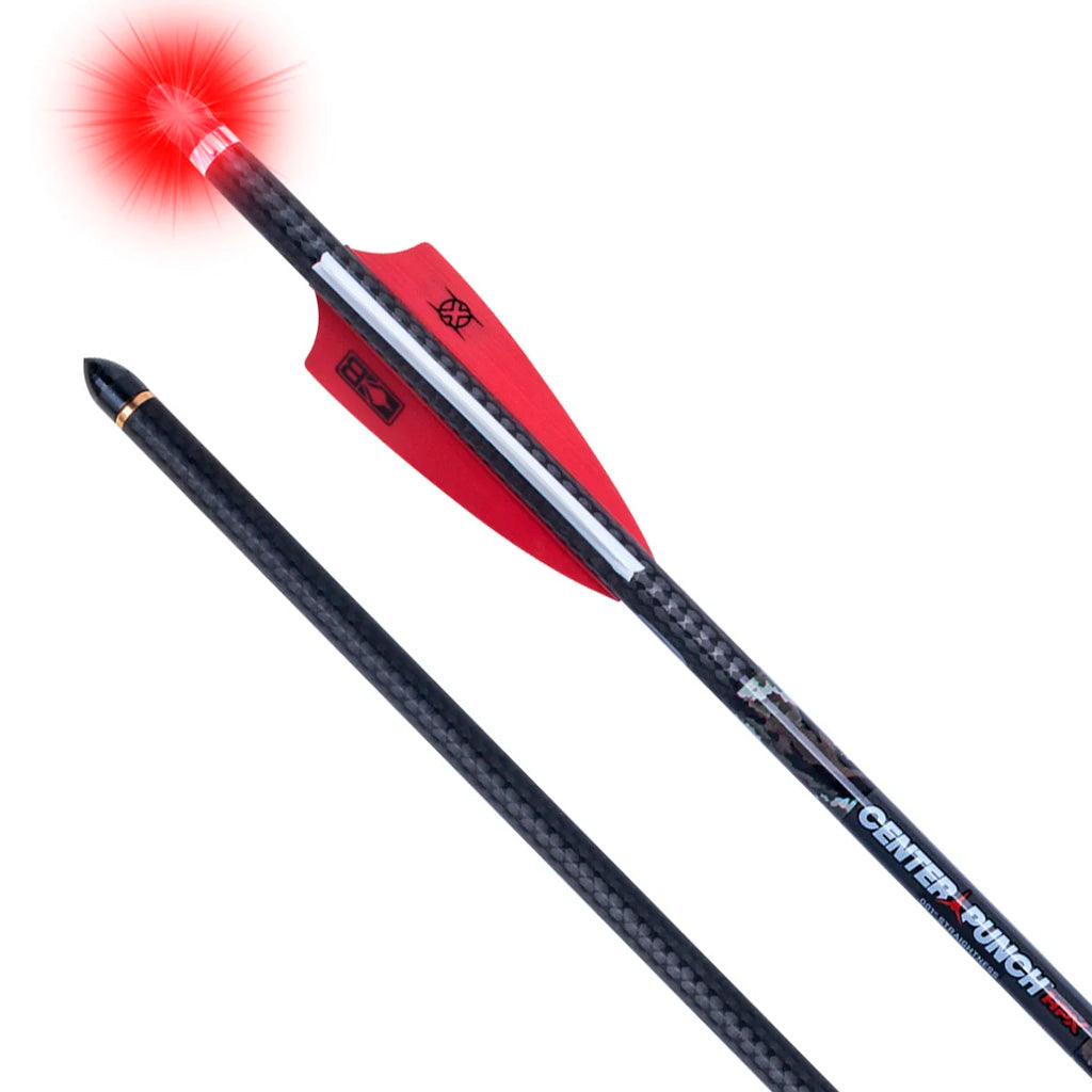 TenPoint CenterPunch HPX Alpha Blaze Carbon Arrows - Front View