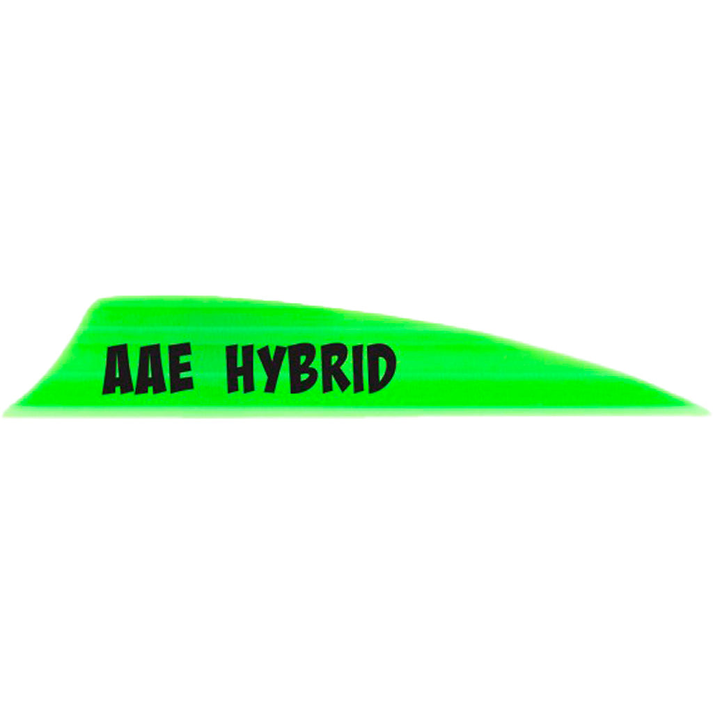 AAE Hybrid 2.0 Shield Cut Vanes in Bright Green 50 pk. - Front View