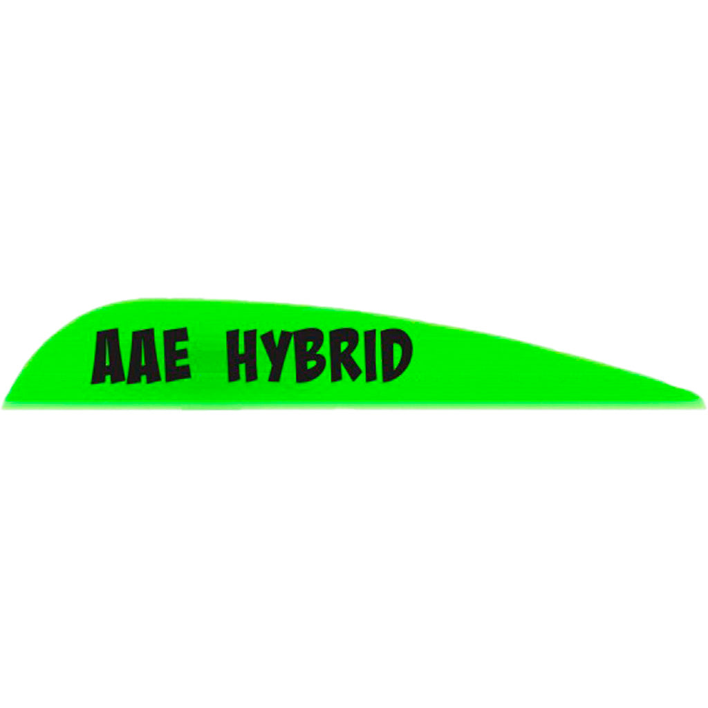 AAE Hybrid 23 Vanes in Bright Green 50 pk. - Front View