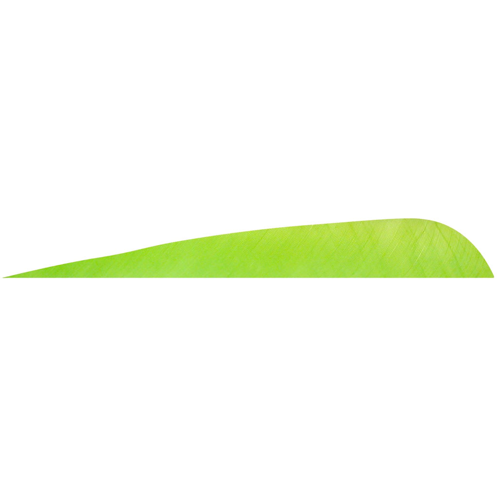 Gateway Parabolic Feathers in Chartreuse 4 in. RW 12 pk. - Front View