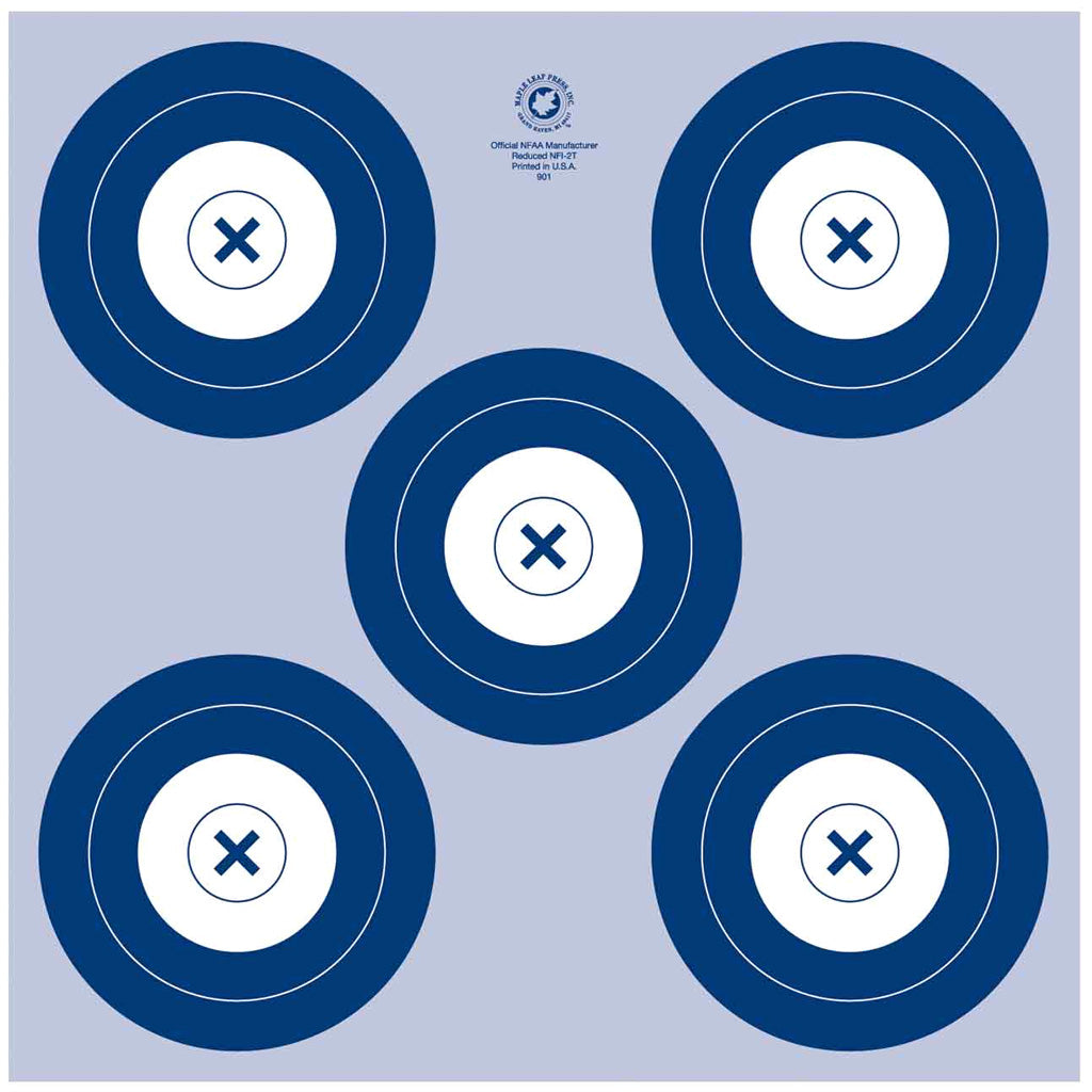 Maple Leaf Press Maple Leaf NFAA Indoor Target 5 Spot Target - Front View