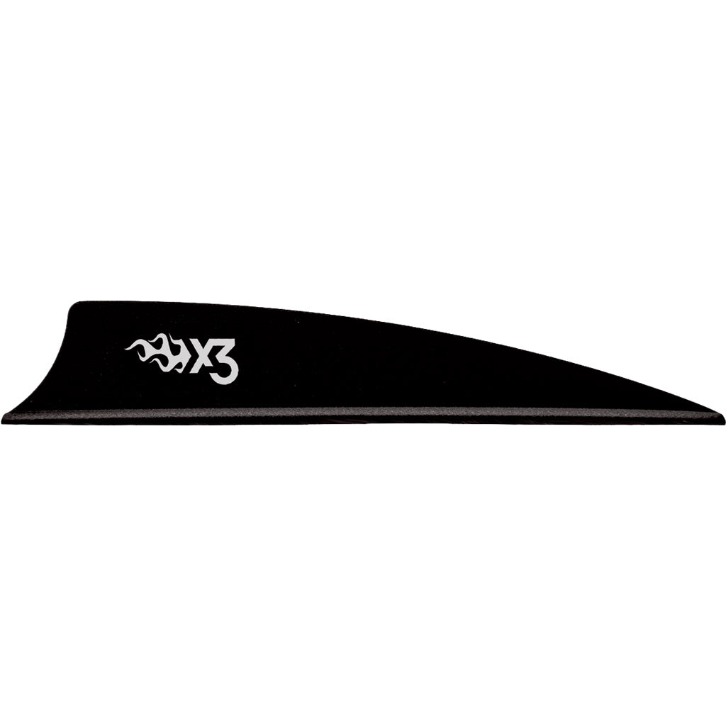 Bohning X3 Vanes in Shield Cut 3 in. Black 36 pk. - Front View