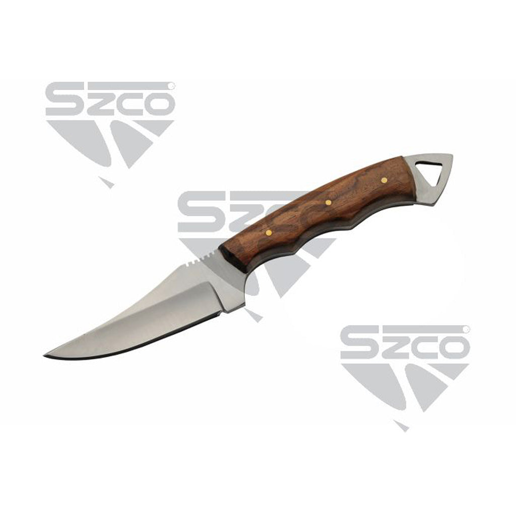 SZCO Woodsman Trailing Point Skinner Knife - Front View