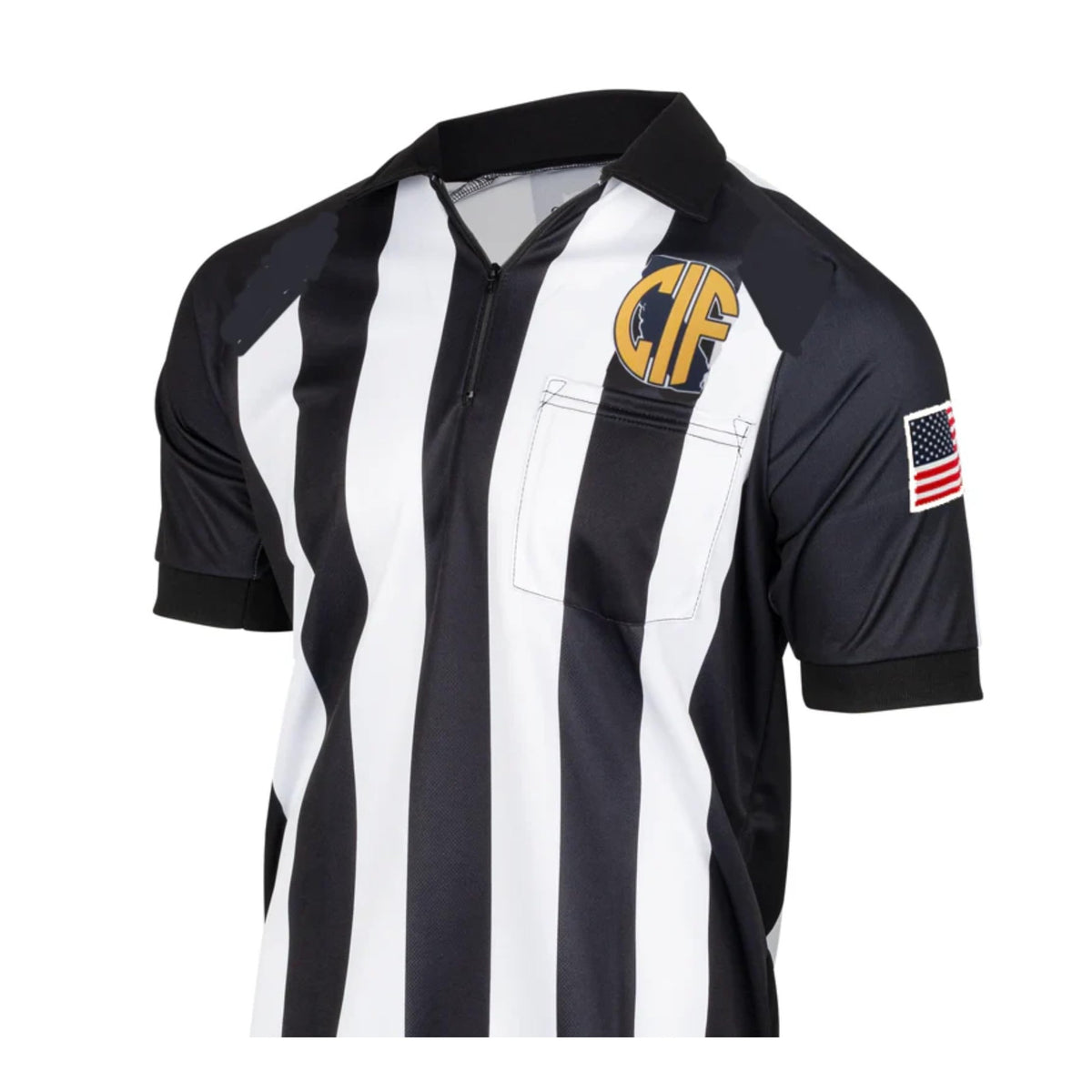Smitty CIF-151 Mesh Football Referee Shirt Short Sleeve USA Flag