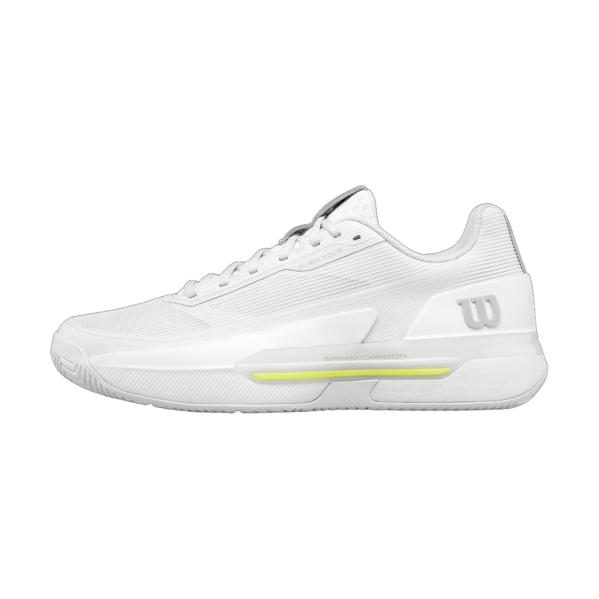 Wilson Rush Tour 5 Tennis Shoes in White/White/White - lateral side view