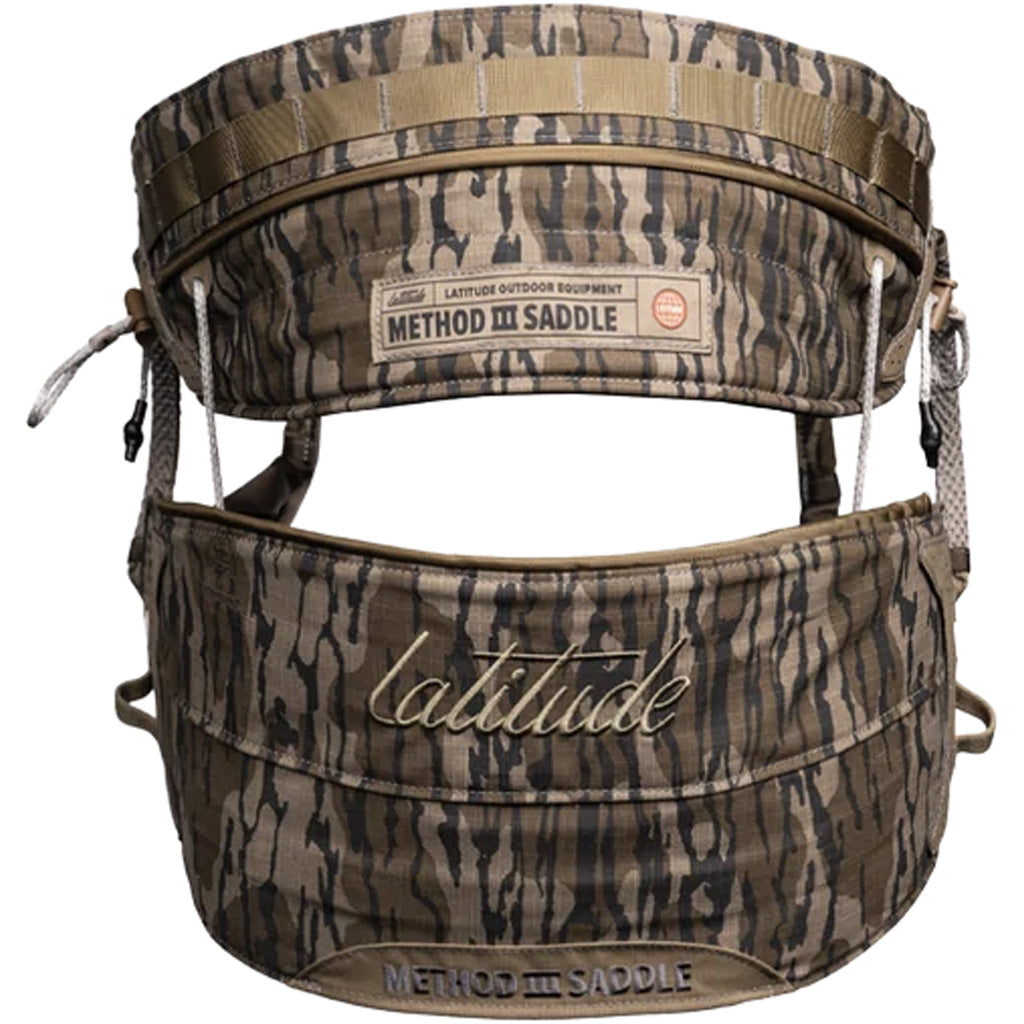 Latitude Outdoors Latitude Method 3 Saddle in Mossy Oak Bottomlands Camo Regular - Front View
