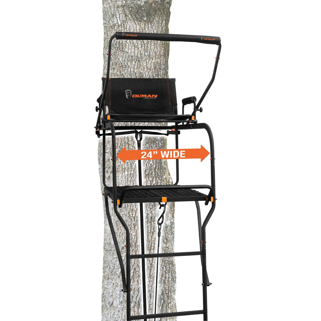 Olman Ol Man 22 Big Daddy 1.5 Person Ladder Stand - Front View