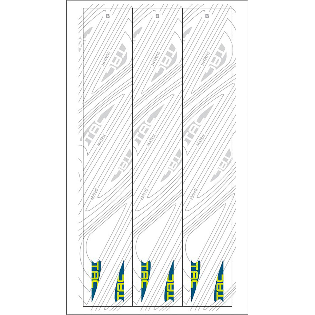 TAC Vanes Arrow Specific Wraps in White Size B 4.625 13 pk. - Front View