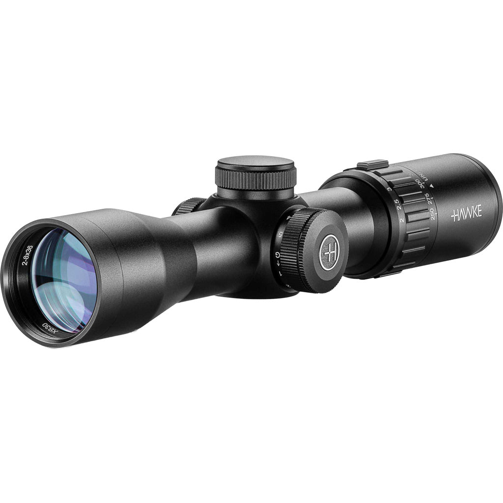 Hawke Optics Hawke XB30 Zoom Crossbow Scope in 2-8x36 30mm Tube IR FFP 380-420FPS - Front View