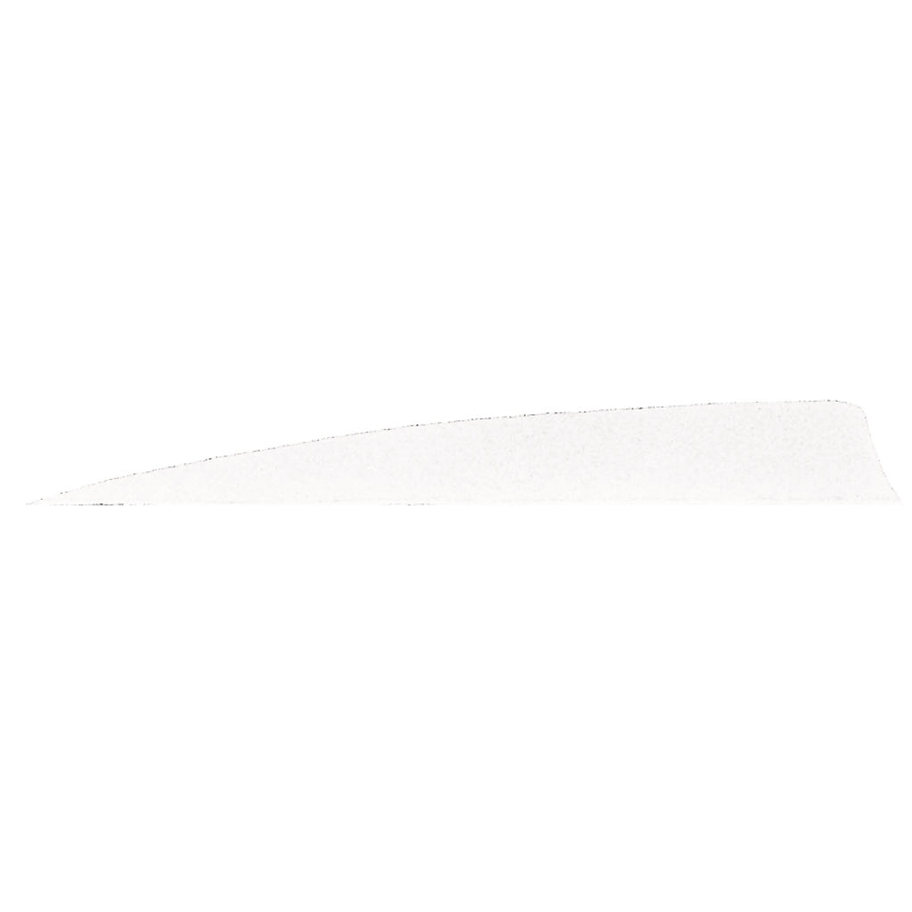 Gateway Shield Cut Feathers in White 5 in. LW 50 pk. - Front View