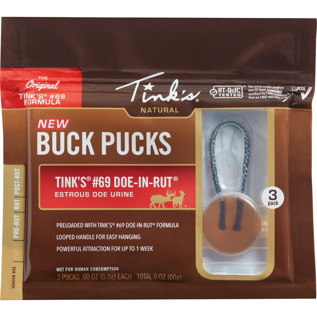 Tinks Buck Pucks #69 Natural Scent Hangers - Front View