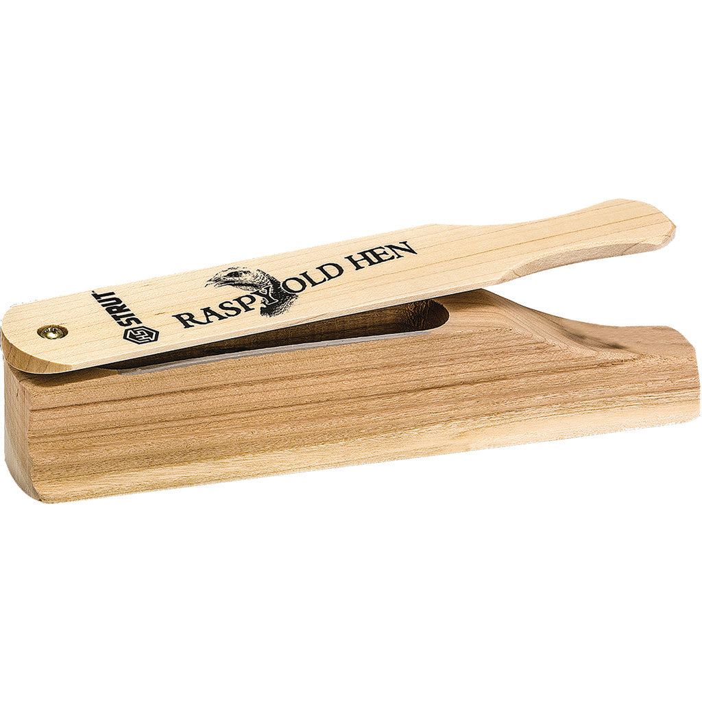 Hunters Specialties Raspy Old Hen Turkey Call in Wood - Front View
