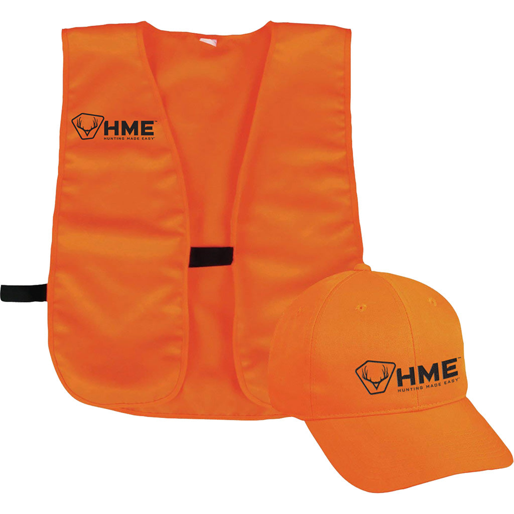 HME Orange Vest & Hat Combo - Front View
