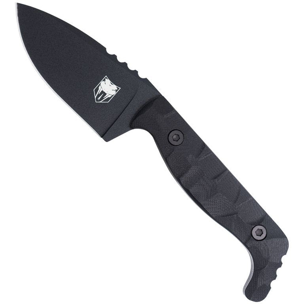 CobraTec Kingpin S Knife in Black - Front View