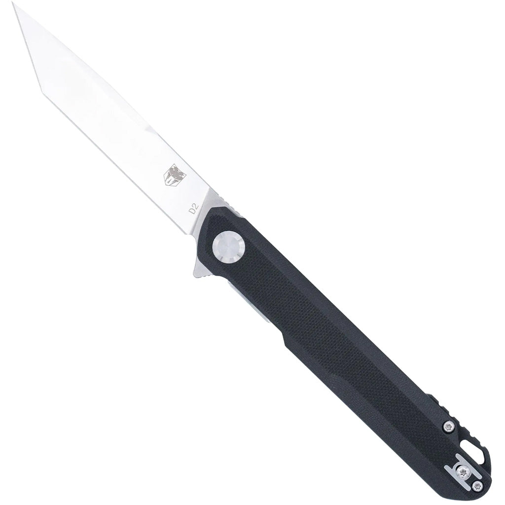 CobraTec Monarch G-10 Folder Knife in Black - Front View