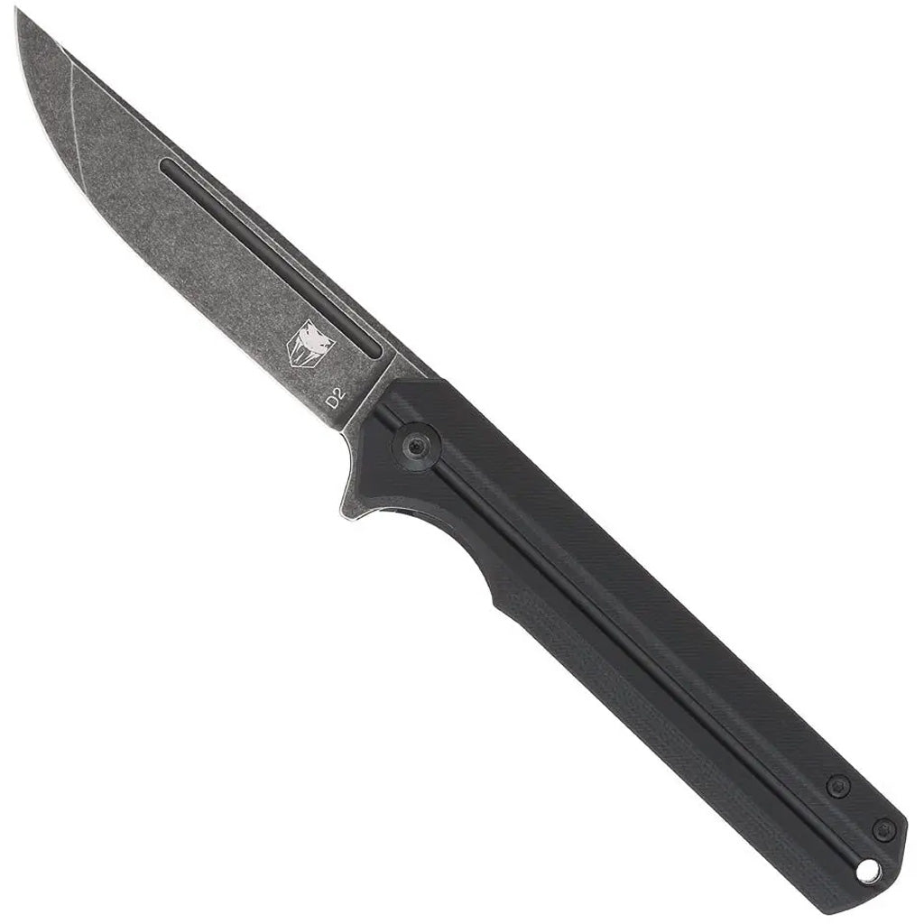 CobraTec Streamline G-10 Folder Knife in Black - Front View