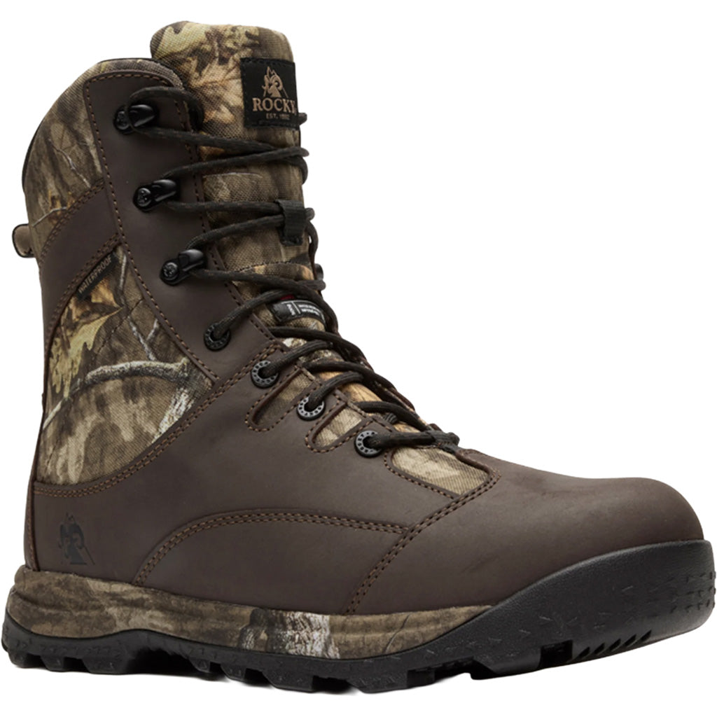 Rocky Wildcat Hunting Boot in 8" Mossy Oak Country Roots 800g Size 9 - Front View