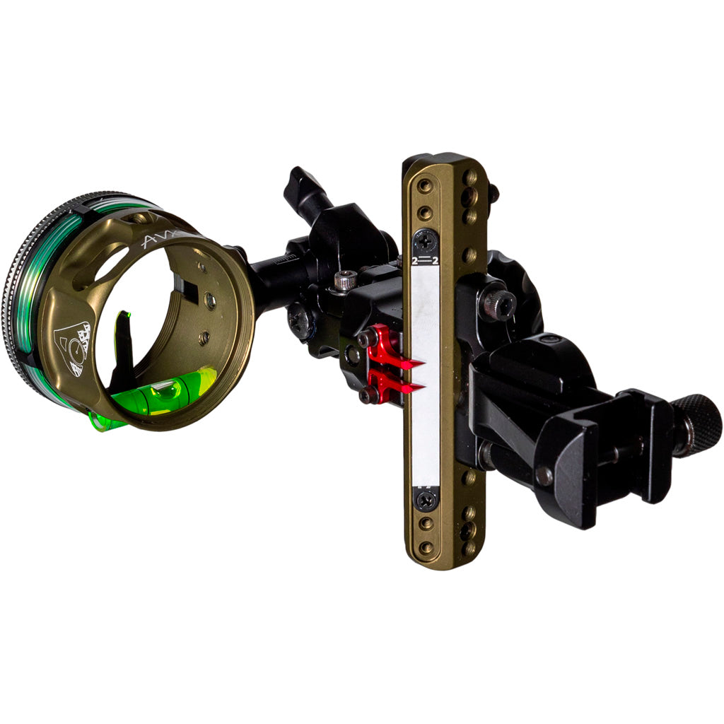 Axcel LANDSLYDE Picatinny Slider Sight Tac. BH in AVX-41 1 Pin .010 Green Fiber - Front View