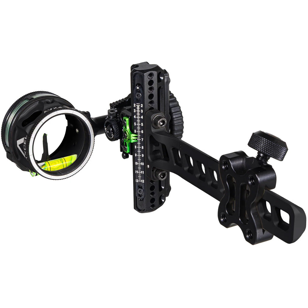 Axcel Driver Plus Slider Sight CK w/AVX-31 Scope in Midnight Cerakote .019 Single Pin Green Standard - Front View