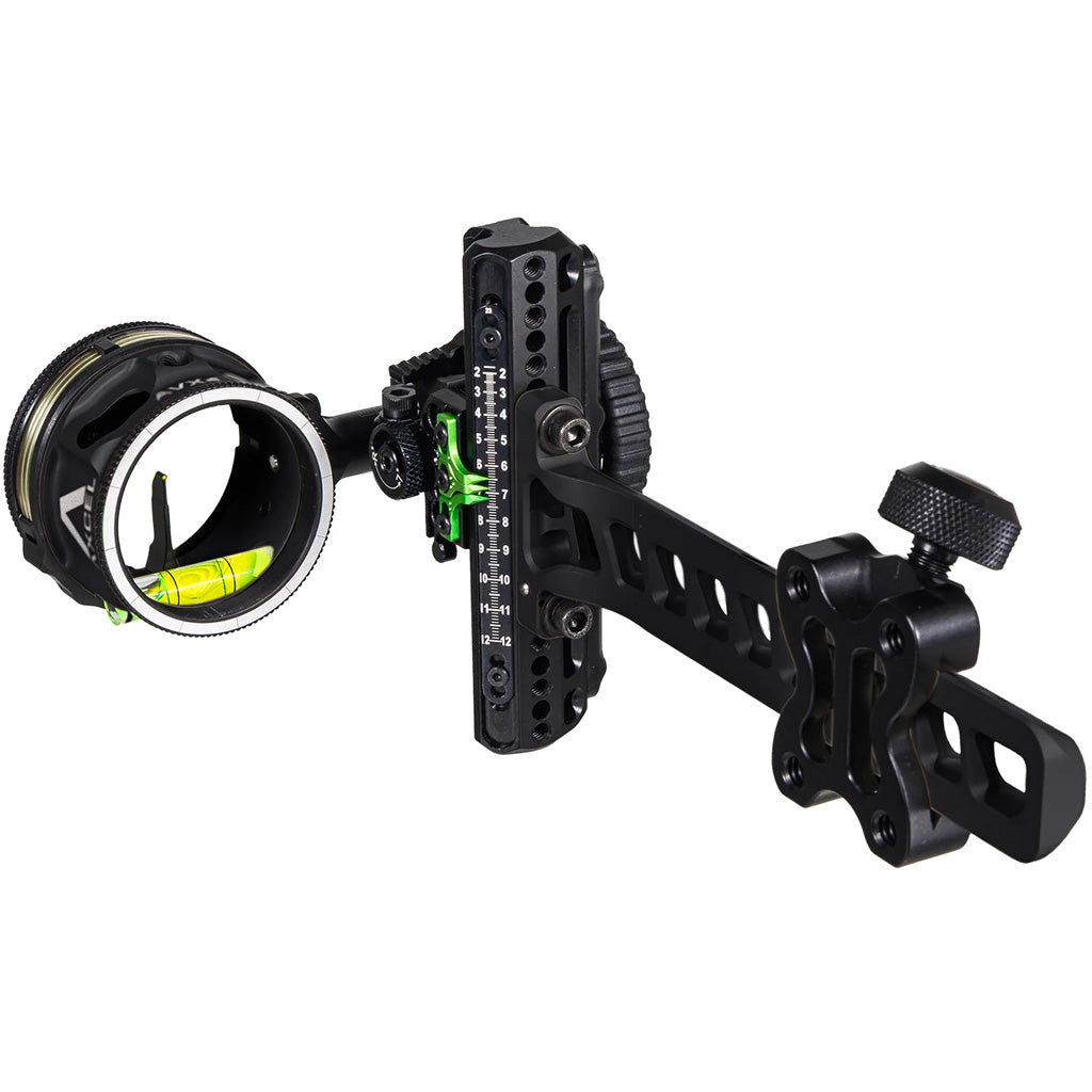 Axcel Driver Plus Slider Sight CK w/AVX-41 Scope in MidMidnight Cerakote .019 Single Pin Green - Front View