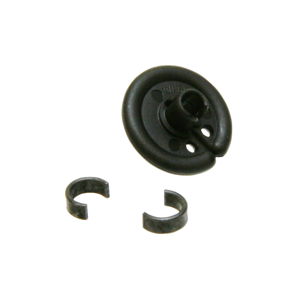 October Mountain Slotted Kisser Button in Black 9/16 in. 1 pk. - Front View
