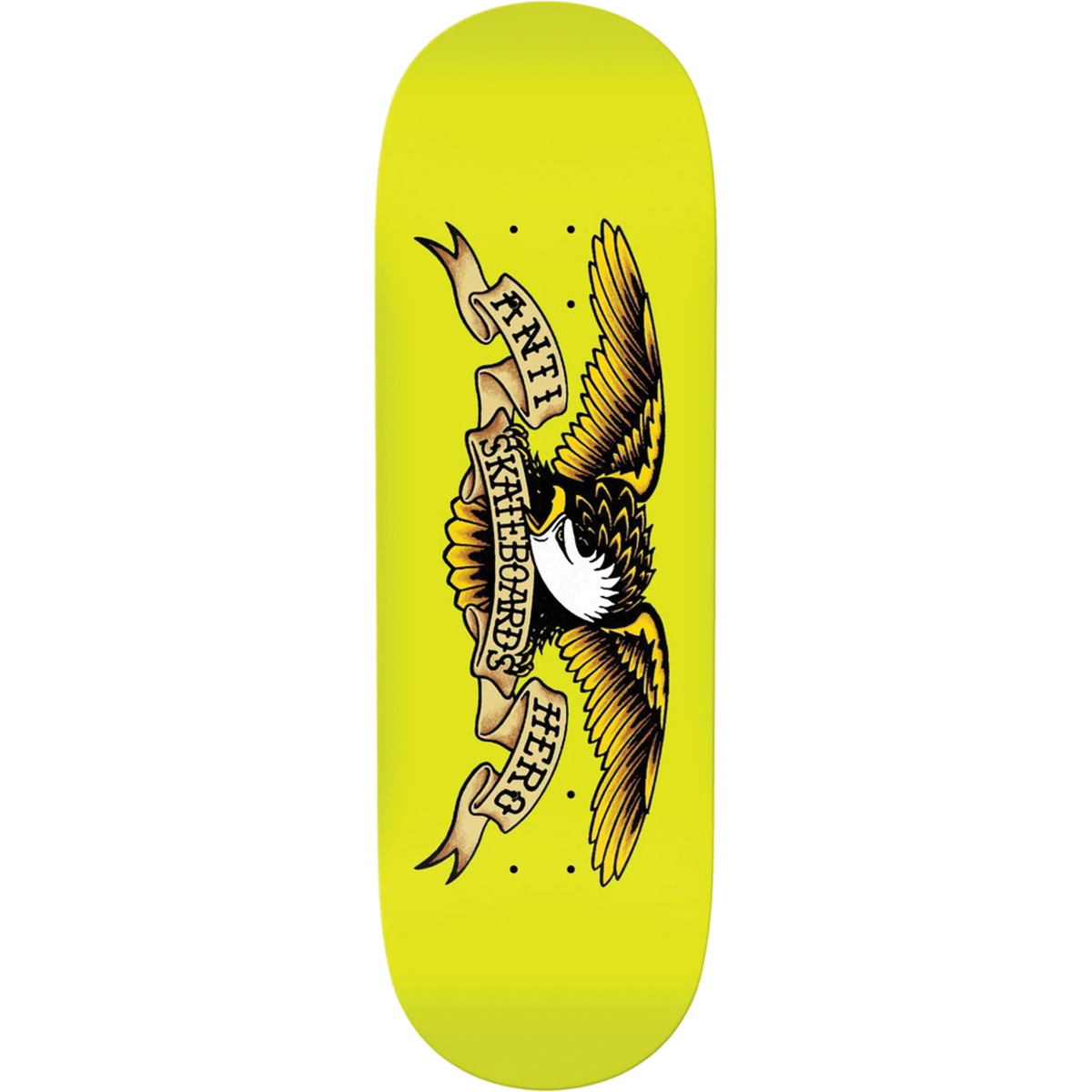 Anti Hero Shaped Eagle Deck - 10" Horse Pill Yellow