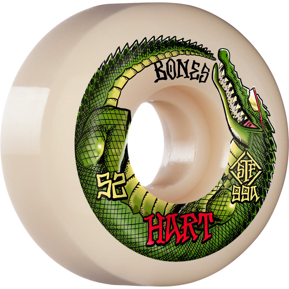 Bones STF Hart Speed Gator V5 52mm 99a Wheels - White (Set of 4)