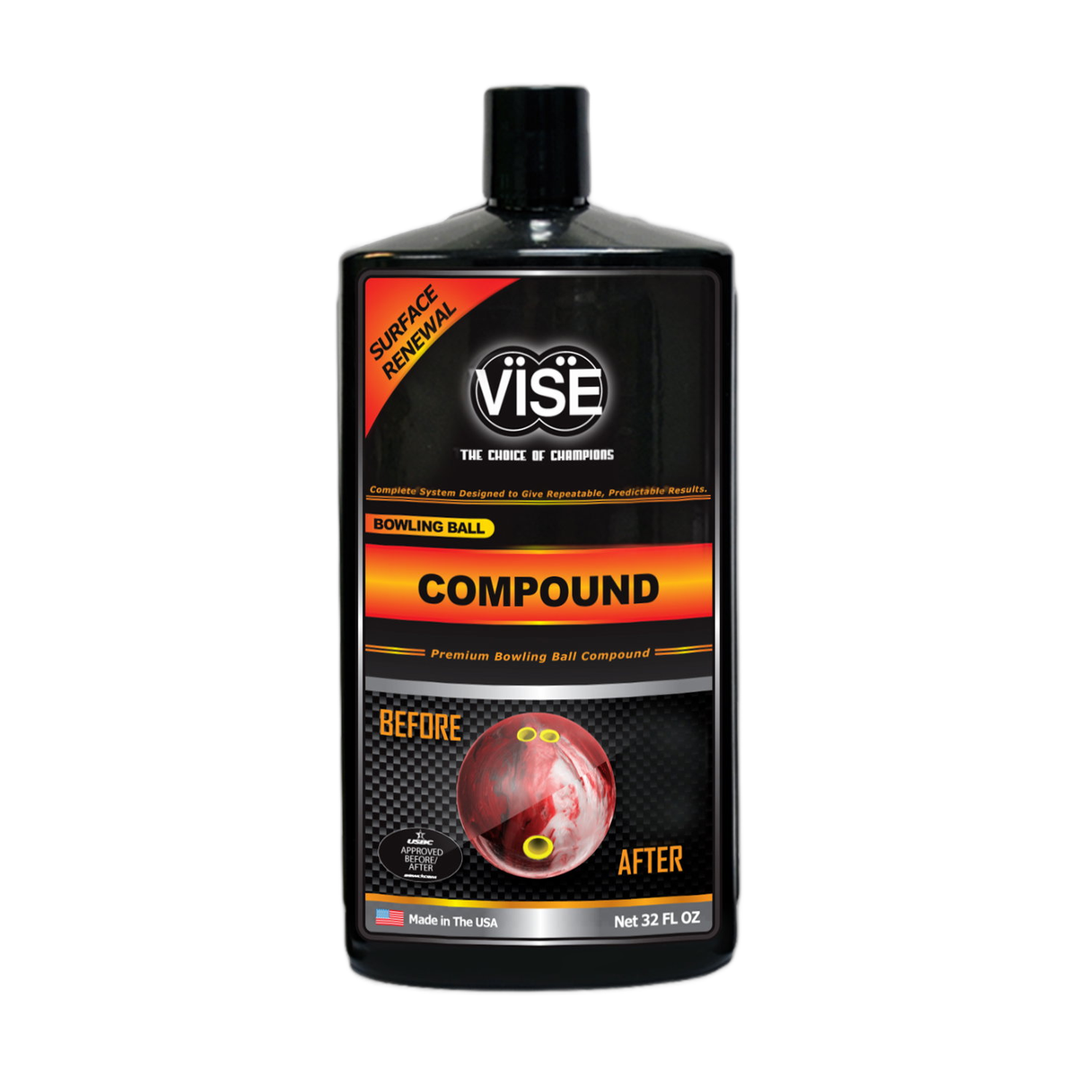 VISE Bowling Ball Polish Compound 32oz - front view