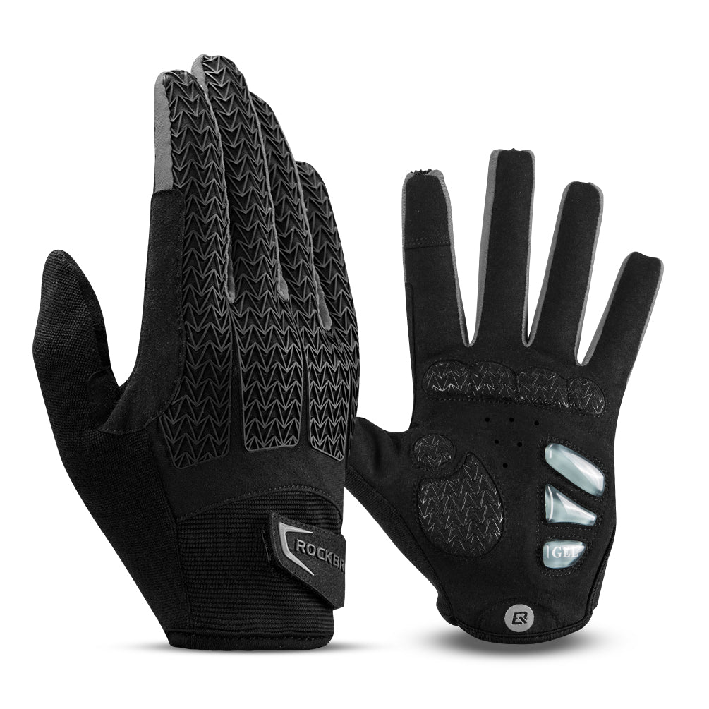 Cycling Gloves Full Finger with Gel Padded Shock Absorbing, Touch Screen Anti Slip