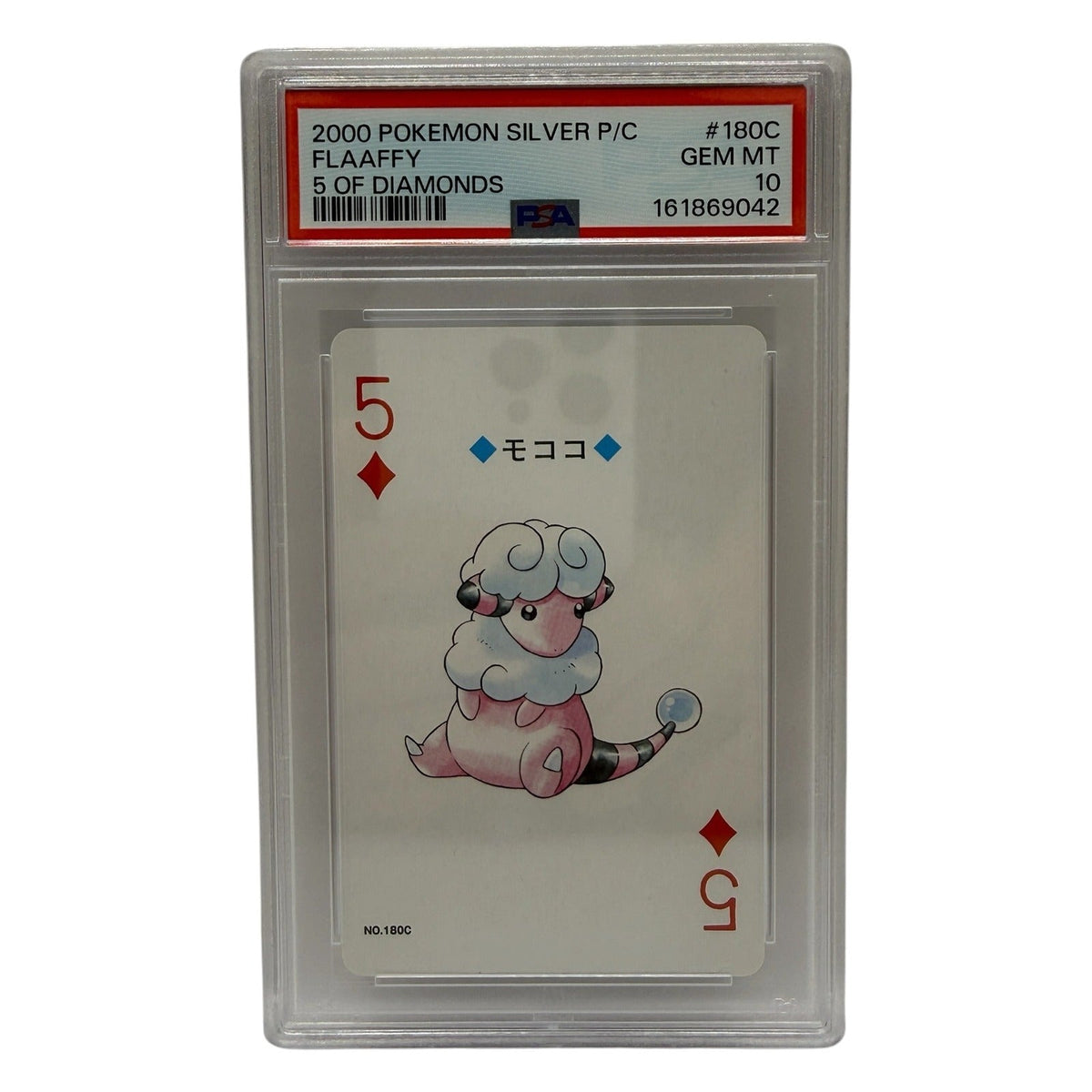 2000 Pokémon Silver Playing Cards Flaaffy 5 of Diamonds #180C PSA 10 GEM MINT