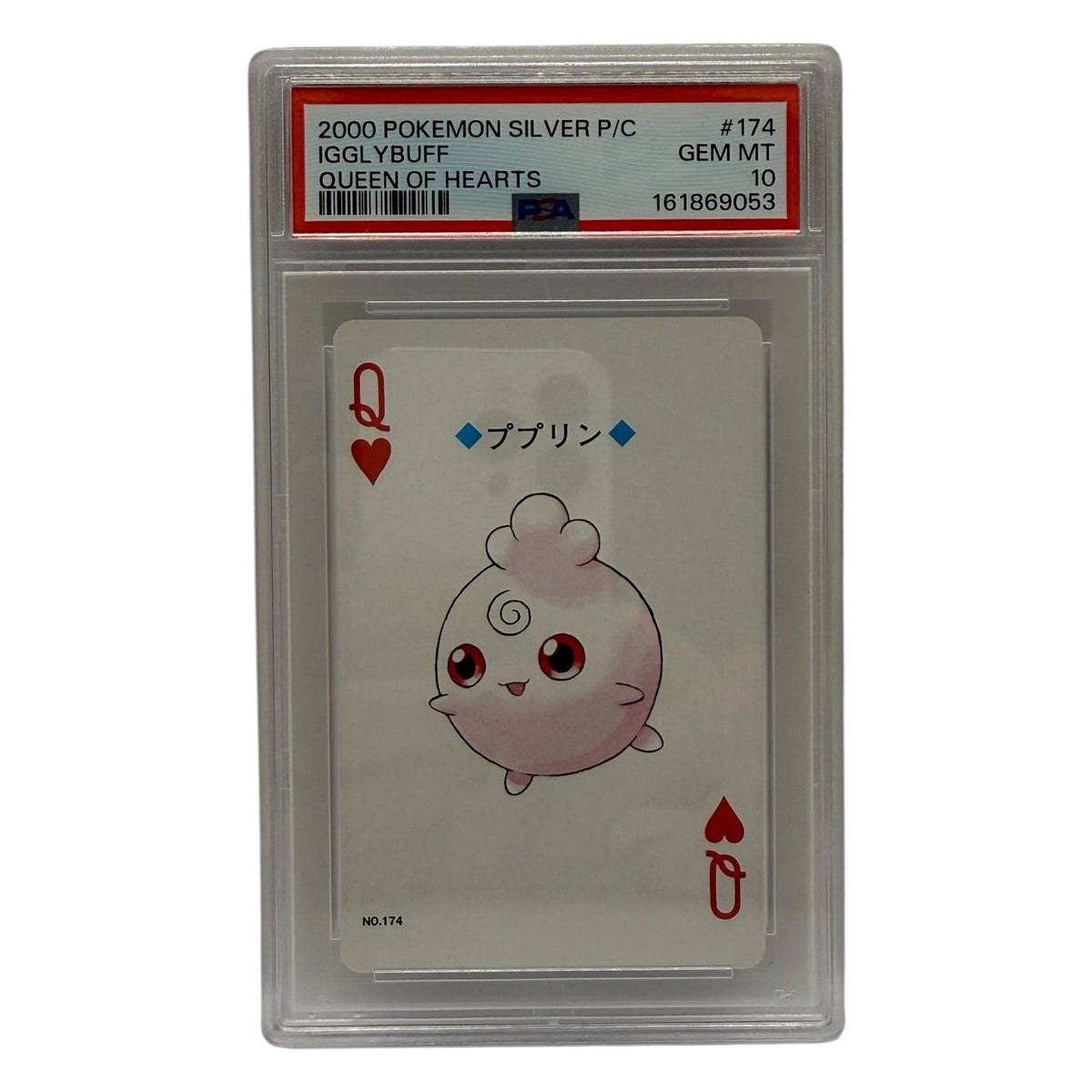 2000 Pokémon Silver Playing Cards Igglybuff Queen of Hearts #174 PSA 10 GEM MINT