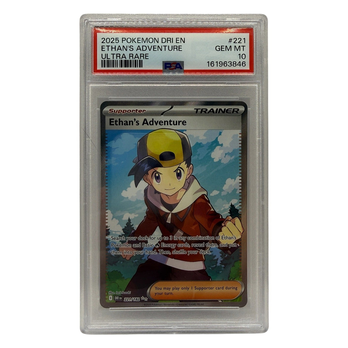 2025 Pokémon Destined Rivals Ethan's Adventure #221 PSA 10 GEM MINT